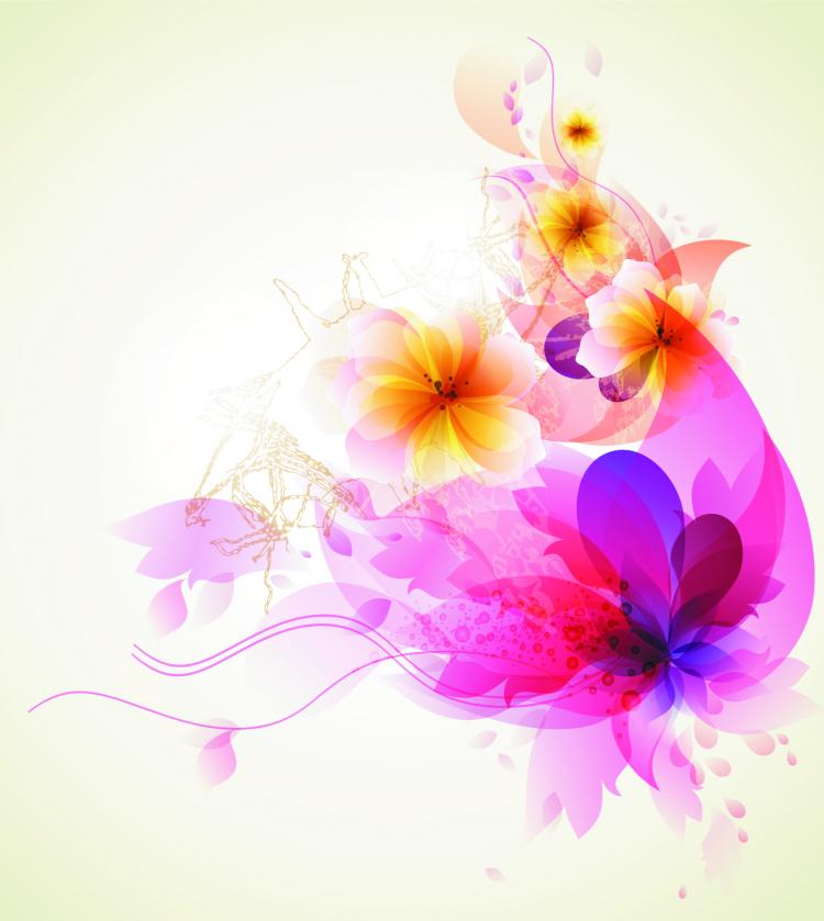free vector Romantic flower background 04 vector